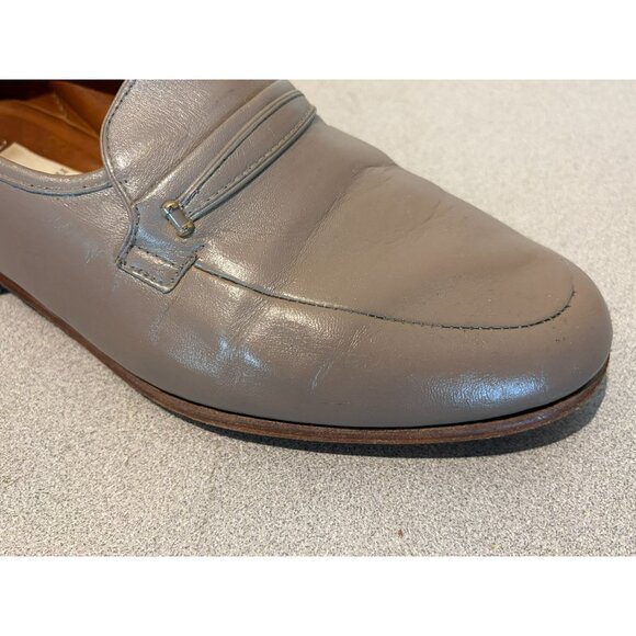 Bruno Magli Men\'s Leather Loafers Size 8.5 W, Made in Italy Taupe Slip-On Shoes main image 9